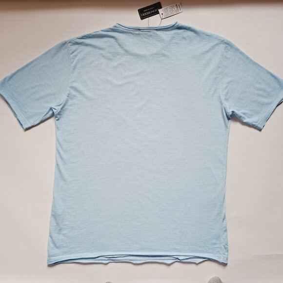NEW Gionfriddo Men's Italian 100% Cotton Crew Neck Light Blue T-shirt Size L - Picture 13 of 13